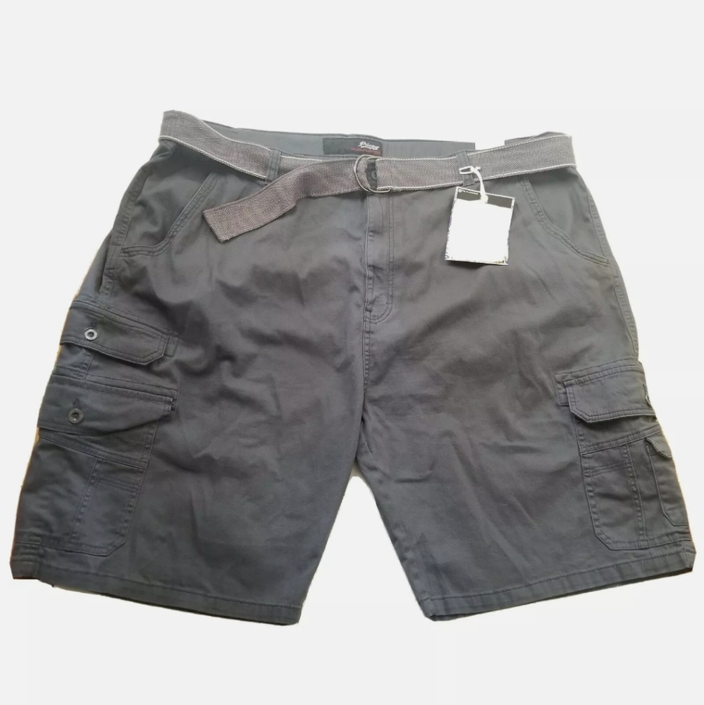 Plugg Men's Cargo Shorts Size 50 NWT Blue Grey with Belt